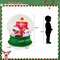 Costway 4 FT Christmas Inflatable Santa Snow Globe Light Up Crystal Ball with Snowman